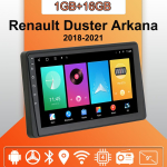 Android Carplay Autoraadio Renault Duster Arkana 2018-2021 jaoks Multimeediapleier Peak Unit Stereo GPS-navigatsioon BT WIFI 2+32GB 1+16GB orange