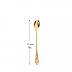 Vintage Western Gold roostevabast terasest kaetud s&ouml;&ouml;giriistad Luksuslikud s&ouml;&ouml;giriistad &Otilde;htus&ouml;&ouml;gin&otilde;ud Nuga Kahvel J&auml;&auml;lusikas S&ouml;&ouml;gin&otilde;ud lauan&otilde;ud 1Pc Ice Cream Spoon