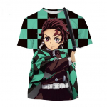 Suveanime Demon Slayer Kimetsu no Yaiba Kamado Nezuko Kochou Shinobu Cosplay 3D Prinditud mood T-s&auml;rk Multikas l&uuml;hikeste varrukatega 140