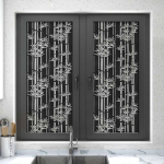 L&auml;bipaistmatu Isekleepuv Kaitse Vannitoa Akna Klaaskile Aknapaber Klaaskleebis Soojusisolatsioon ja P&auml;ikesekaitse Vannituba Must 40cm*1m