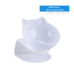 &Uuml;hekordsed kahekordsed kassikausid &uuml;lest&otilde;stetud alusega libisemiskindlad kausid Lemmiklooma toidu- ja veen&otilde;ud Kassid Koerad S&ouml;&ouml;tjad Kutsikas&ouml;&ouml;tja valge