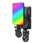 Magnetiline RGB videovalgusti tasku LED t&auml;itevalgus 2500K-9000K h&auml;mardatav 22 stseeni valgustusefektid Video must