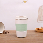 304 roostevabast terasest kruus k&otilde;rge v&auml;&auml;rtusega &uuml;mberp&ouml;&ouml;ratava kaanega otsejoomiseks m&otilde;eldud kohvitassi, &auml;rikontori kinketopsi jaoks 380ml pruun