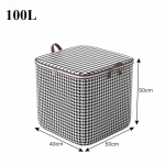 Houndstoothi ​​hoiukarbid, riidetekkide hoiukotid, k&auml;epidemetega hoiukonteinerid, kapi korrastajad 100L