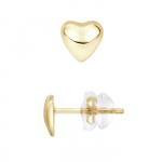 LEA &; ARTHUR - Laste k&otilde;rvar&otilde;ngad mustritega "BUMPED HEART" 375 Thousandths kollane kuld - SILICONOR jalutusk&auml;ru s&uuml;steem - Laste ehted