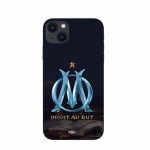 Coque Maniacase pour iPhone 15 Plus OM logo bleu et dor&eacute;e stade