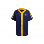 Adidas Originals kolme triibuga v&auml;rviplokkide logoga l&uuml;hikeste varrukatega s&auml;rk Meeste s&auml;rgid Tume sinine IM4458 XS