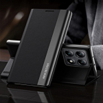 Luksuslik nahast magnetiline klapiga &uuml;mbris Xiaomi 14T 13T Poco X6 Pro X5 Redmi 14C Note 13 Pro 12 p&otilde;rutuskindel PC h&uuml;briid &otilde;huke kokkupandav telefonikate Redmi 14C must