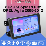 Android Carplay autoraadio SUZUKI Splash Ritz OPEL Agila 2008-2012 multimeediumipleieri peakomplekt Stereo GPS-navigatsioon BT WIFI 2+32GB 1+16GB