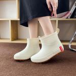 Talvine naine Soojad vihmajalatsid Kummi saapad Naiste soojendatud kalossid karvaga Pahkluu vihmasaapad Veekindlad Aed Vesisaapad Jalatsid 37 khaki