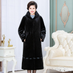 Karusnahk uus pikk karusnaha imitatsioon naaritsa karusnahast tuulejope Ema riided naaritsa karusnahast kasukas paks kapuutsiga talv L