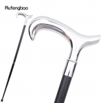 Valge T-kujuline jalutuskepp h&auml;rrasmeeste jalutuskepp, dekoratiivkepp Cospaly Vintage Party, moodne jalutuskepp, 93 cm