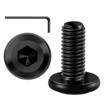 50 tk lameda peaga kuuskantpeaga kruvid, 304 roostevabast terasest m&ouml;&ouml;blipoldid t&auml;iskeermega, must oksiid ja kuuskantv&otilde;ti M6-50mm