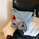 Ni&scaron;i disain koomiksikutsika mustriga uus mitmek&uuml;lgne crossbody kott, &uuml;he &otilde;la kaenlaalune kott, &auml;mbrikott