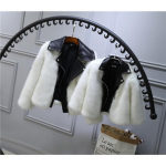 S&uuml;gis- ja talvine lasteriided L&auml;&auml;ne stiilis villane kampsun imitatsioon rebase karusnahast muru l&uuml;hike jope 80cm valge