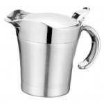 400/800 ml kastmepaat roostevabast terasest kastmepott hingedega kaanega Kahekordse seinaga isoleeritud kastmekann piimakannu jaotur kastmesiirupikreemi jaoks 800ML