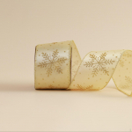 Christmas Ribbon 2.5 inch Wide Versatile Elegant Flexible DIY Xmas Decoration with Wire for Birthday Style B