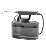 Akutoitega aiaprits 1,32 gallonit/5 l elektriline prits USB laetava k&auml;epidemega ja teleskoopvarrega 2 udupihustit hall