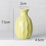 P&otilde;hjamaade lillevaas Mini keraamiline lillevaas Kodu kaunistus H&uuml;dropoonika vaasid Pott Elutoa laua kaunistus kollane