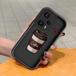 Pehme silikoonist ruudukujulise redeliga printimismustriga telefoni korpus, t&auml;iskaanega kaamera p&otilde;rutuskindel kaitse kummist &uuml;mbris Xiaomi Redmi jaoks Xiaomi Poco C75 must