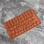 Silicone World DIY silikoonist &scaron;okolaadivorm 26-t&auml;heliste numbritega &scaron;okolaadik&uuml;psetusvahendid silikoonist koogivorm želee kommivorm 3D vorm One Size