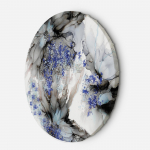 L&otilde;uenditr&uuml;kk, Lilleline abstraktsioon akvarell 40x40 sinine