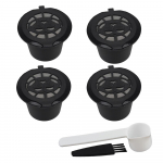 Korduvkasutatav Lusika ja Pintsli Kohvikapslite Tass Kohvifilter Nespresso jaoks 4TK Kohvitarbed must