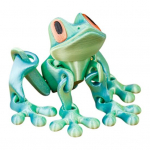 3D-prinditud konnakujuke Magnetilised liikuvad liigendid Konnafiguur Liigendatud loomamudel M&auml;nguasi Kodukontori raamaturiiul T&ouml;&ouml;laua kaunistus