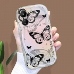 Armas koomiksimustriga kreemja tekstuuriga korpus, lainelise servaga pehme silikoonkaanega telefoni&uuml;mbris Xiaomi Redmi jaoks Redmi Note 12 4G must