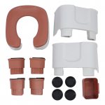 Tualett-du&scaron;itooli ohutus, libisemiskindel alus, kokkupandav kummut, salvr&auml;tikuga tualetttool rasedatele W