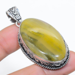 Bumblebee Jasper Handmade 925 Sterling Silver Gift Jewelry Pendant 2.17 v3d41