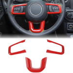 Jeep Wrangler JL JLU 2018&ndash;2024 jaoks m&otilde;eldud rooliratta ja keskkonsooli viimistluse armatuurlaua juhtpaneeli siseviimistluse komplekt