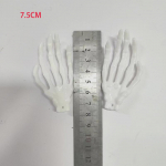 Halloweeni kummituse luukere k&auml;etugi &ndash; valge ja must 7,5&ndash;10 cm &ndash; meisterdamise jant kaunistusm&auml;nguasi 7.5CM must