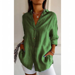 Uus mood &uuml;herealine vabaaja suuremas suuruses s&auml;rk, naiste kaelus, lahtised naiste pluusid, topsid kevadised ja s&uuml;gisesed pikkade varrukatega s&auml;rgid 25997 XXL