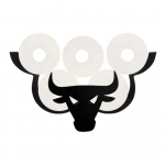 Must metallist loomamustriga tualettpaberihoidja, magamistoa tarvikud, seinakonsool tualettpaberirullide jaoks, k&ouml;&ouml;k, vannituba