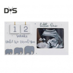 Beebi sonogrammi pildiraam puidust ultraheli pildiraam koos rasedusn&auml;dalate loenduriga verstaposti j&auml;lgija raam sugu paljastav kingitus rasedatele naistele hall