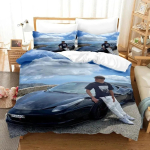 3D-prindiga Inoxtag Voodipesukomplekt Tekikott Voodikomplekt Tekikate Padjap&uuml;&uuml;r Tekk Kuninga Suurus Kuninganna Suurus Poiste T&auml;iskasvanute Voodipesukomplekt 140X200cm-2pcs