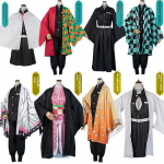 Demon Slayer Cosplay Kost&uuml;&uuml;m t&auml;iskasvanutele ja lastele: Tanjiro, Nezuko, Zenitsu, Liblika Ninja Butterfly Shinobi coat. 130