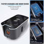 15 W auto QI juhtmevaba laadija laadimisdokk, plaadi telefonihoidik Volvo XC90 S90 XC60 VC60 S60 V90 jaoks must