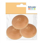 Galets en bois - ARTEMIO - 7 x 3 cm - D&eacute;coration int&eacute;rieure - Objets d&eacute;coratifs - Mixte