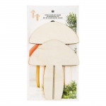 D&eacute;corations de No&euml;l en bois - 2 champignons en relief