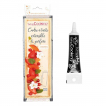 Cadre &agrave; tarte rectangulaire extensible en inox 22/42 cm + Stylo gla&ccedil;age noir