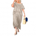 2 tk/kompl Naiste top ja p&uuml;ksid &uuml;likond volangiga &otilde;lgadel, l&uuml;hikeste varrukatega, plisseeritud pluus, laia s&auml;&auml;rega, l&otilde;dvad, &uuml;hev&auml;rvilised, l&uuml;hikesed p&uuml;ksid, puhkuse vabaaja riietus 2XL roosa punane v&auml;rv