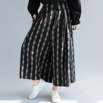 Vintage ruuduline lahtised laiad p&uuml;ksid kevadsuvi elastsed v&ouml;&ouml;taskud pahkluu pikkusega naiste p&uuml;ksid One Size