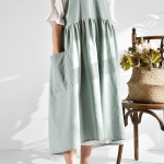 Linane Naiste taskud Risti Selg Armas kleit Aiandus Maalimine K&uuml;psetamine Toiduvalmistamine One Size roheline