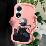 V&auml;rvitud muster Big Wave Edge pehme silikoon materjal Macaron telefoni &uuml;mbris p&otilde;rutuskindel kaitsev kummist &uuml;mbris OPPO Reno Realme jaoks Realme C51 roosa