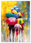Plakat abstrakcja kolorowe parasole 21x29,7 cm A4