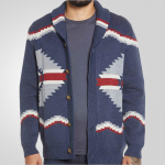 Uus mitmek&uuml;lgne s&uuml;gis- ja talvine kardigan meeste retro kootud kampsun jakk pikkade varrukatega raske žakaarv&auml;rvi kampsun M tumesinine v&auml;rv