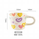 Creative Hand-held Ceramic Mug Coffee Cup Cute Korean Style Hand Pinched Household High Beauty Afternoon Tea Cup Drinkware Gifts 301-400ml