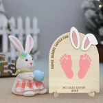 Easter Wooden Child Sign of Step in The Photo Newborn Craftsmanship Arched